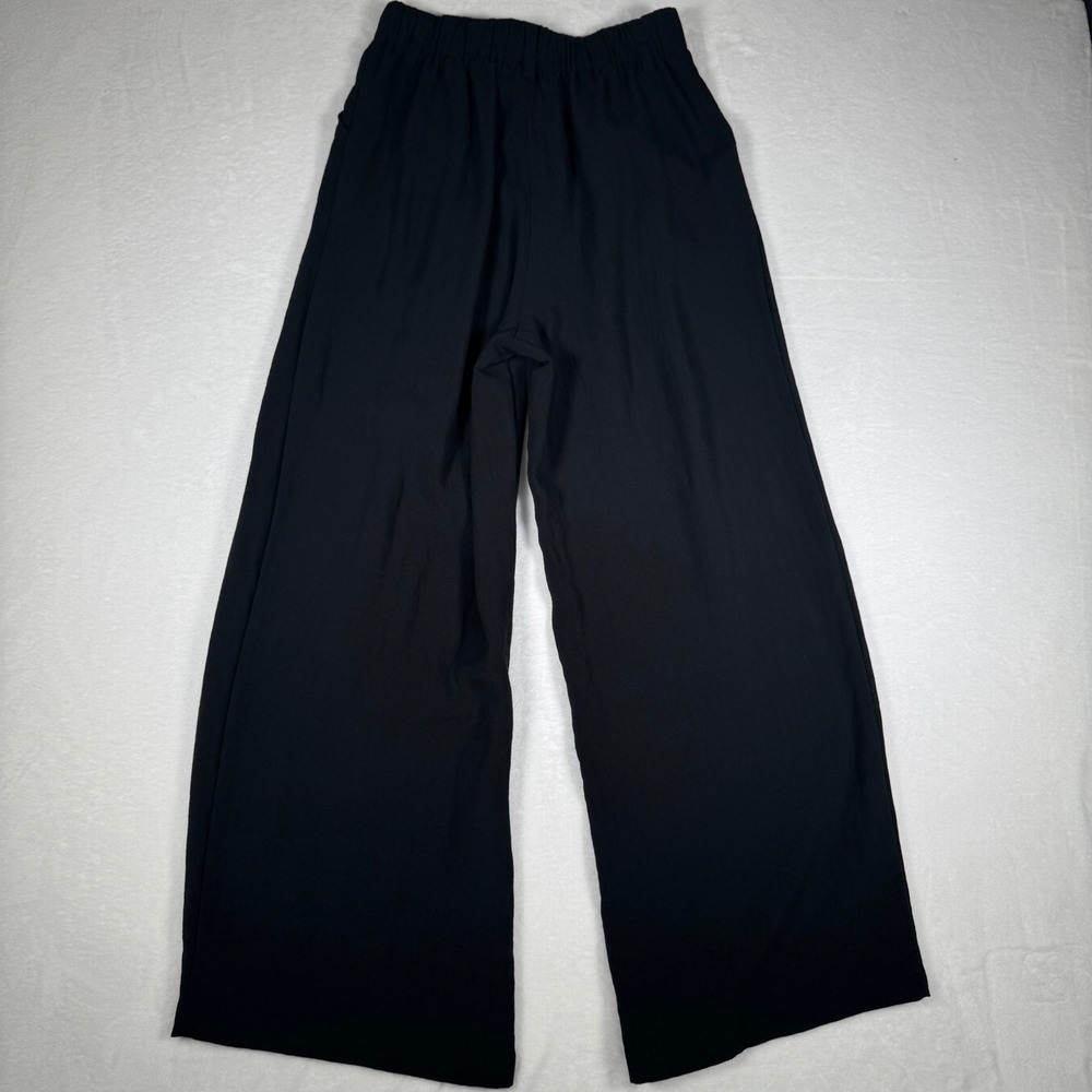 Halara Black High Waisted Wide Leg Pleated Trousers Pants Small Regular 02681119 - Picture 3 of 10